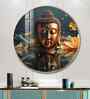 Mediating Buddha Blessing Acrylic Round Wall Art