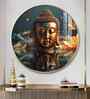 Mediating Buddha Blessing Acrylic Round Wall Art
