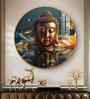 Mediating Buddha Blessing Acrylic Round Wall Art