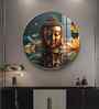 Mediating Buddha Blessing Acrylic Round Wall Art
