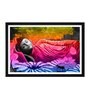 Meditating Buddha And Flowers Canvas Art Print