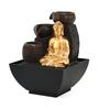 Meditating Buddha Gold & Brown Polyresin Water Foutain