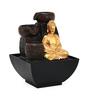 Meditating Buddha Gold & Brown Polyresin Water Foutain