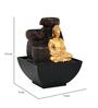 Meditating Buddha Gold & Brown Polyresin Water Foutain