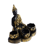 Resin Meditating Buddha T Light Candle Holder