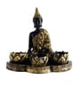 Resin Meditating Buddha T Light Candle Holder