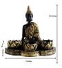 Resin Meditating Buddha T Light Candle Holder