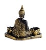 Resin Meditating Buddha T Light Candle Holder