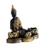 Resin Meditating Buddha T Light Candle Holder
