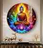 Meditating Buddha Acrylic Round Wall Art