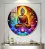 Meditating Buddha Acrylic Round Wall Art