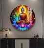 Meditating Buddha Acrylic Round Wall Art