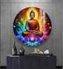 Meditating Buddha Acrylic Round Wall Art
