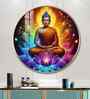 Meditating Buddha Acrylic Round Wall Art