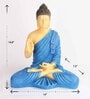 Meditating Budhha Blue Resin Idol