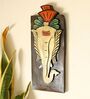 Meditating Ganesha Fiber Wooden Wall Art