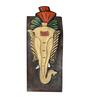 Meditating Ganesha Fiber Wooden Wall Art