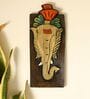 Meditating Ganesha Fiber Wooden Wall Art