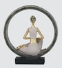 Meditation Yoga Figurine | Resin Material | On Base used Felt for Grip and Table Protect | Ideal for Table Decor and Shelves Showpiece
