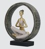 Meditation Yoga Figurine | Resin Material | On Base used Felt for Grip and Table Protect | Ideal for Table Decor and Shelves Showpiece