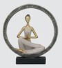 Meditation Yoga Figurine | Resin Material | On Base used Felt for Grip and Table Protect | Ideal for Table Decor and Shelves Showpiece