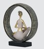 Meditation Yoga Figurine | Resin Material | On Base used Felt for Grip and Table Protect | Ideal for Table Decor and Shelves Showpiece