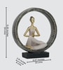 Meditation Yoga Figurine | Resin Material | On Base used Felt for Grip and Table Protect | Ideal for Table Decor and Shelves Showpiece