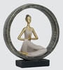 Meditation Yoga Figurine | Resin Material | On Base used Felt for Grip and Table Protect | Ideal for Table Decor and Shelves Showpiece