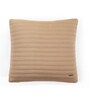 Medium Beige Shell 100% Cotton 16X16 Inches Knitted Cushion Cover With Filler