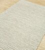 Brown Geometric Wool 8 ft x 10 ft Flat Weave Carpet