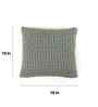 Medium Grey 100% Cotton Kelly 16X16 Inches Knitted Cushion Cover