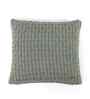 Medium Grey 100% Cotton Kelly 16X16 Inches Knitted Cushion Cover