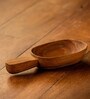 Medium Brown Teak Wood Scooper