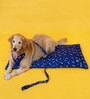 Woof- Medium Blue & White Fabric Dog Mat