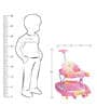 2-in-1 Baby Walker with Rocker & Stopper in Pink Colour