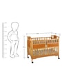 Wooden Baby crib in Brown