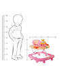 Safety Baby Walker with Adjustable Height in Pink Colour