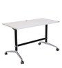 Meeto Folding Office Table in White Finish