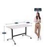 Meeto Folding Office Table in White Finish