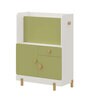 Meg Study Table In Forsty White & Mellow Green Finish