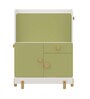 Meg Study Table In Forsty White & Mellow Green Finish