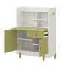 Meg Study Table In Forsty White & Mellow Green Finish