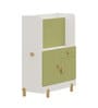Meg Study Table In Forsty White & Mellow Green Finish