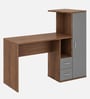 Meg Hutch Desk in Planked Walnut and Grey Finish Meg Hutch Desk in Planked Walnut and Grey Finish