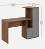 Meg Hutch Desk in Planked Walnut and Grey Finish Meg Hutch Desk in Planked Walnut and Grey Finish