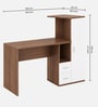 Meg Study Hutch Desk in Planked Walnut and White Finish