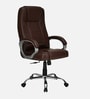 Mega leatherette Executive Office Chair in Brown Finish