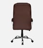 Mega leatherette Executive Office Chair in Brown Finish