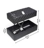 Mega Leg Rest Motorised Adjustable Footrest In Black Colour