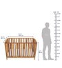 Megatron 3-in-1 Sheesham wood Crib In Natural Sheesham Finish